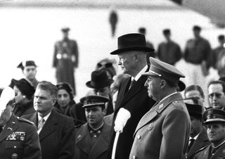Franco junto a Eisenhower en la visita de este último a España en 1959. Wikimedia Commons